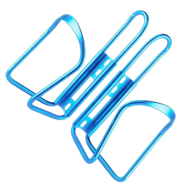 Soidarity 2 piezas de bicicletas de montaña, botella de agua, soporte para bebidas, aleación de aluminio, tetera para beber, jaula para vasos, Ciclismo Azul