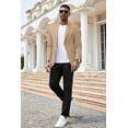 thumbnail image 4 of COOFANDY Men's Casual Blazer Slim Fit Black Suit Jackets Cotton Herringbone Sport Coats, 4 of 5