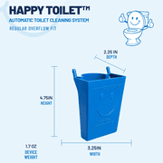 Happy Toilet Cleaner Automatic Toilet Cleaning System, Regular Overflow Tube Fit, 1 Pack