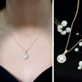 thumbnail image 3 of Rosec Jewels Certified Moissanite Pendant Necklace with Halo - 8mm Round - 2 Carat - D-VS1 Quality - with Jewelry Box, 18K Yellow Gold, 3 of 8