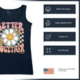 thumbnail image 6 of Better Together Women's Tank Top Vintage Retro Boho Style 70s Floral Vibe Hippie Peace Love Friendship Bohemian, 6 of 7