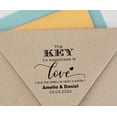 thumbnail image 4 of Printtoo Roound Personalized&nbsp;Black Self Inking Opner Favor Stamp Custom The Key To Happiness Is Love Rubber&nbsp;Stamper-45 mm, 4 of 6