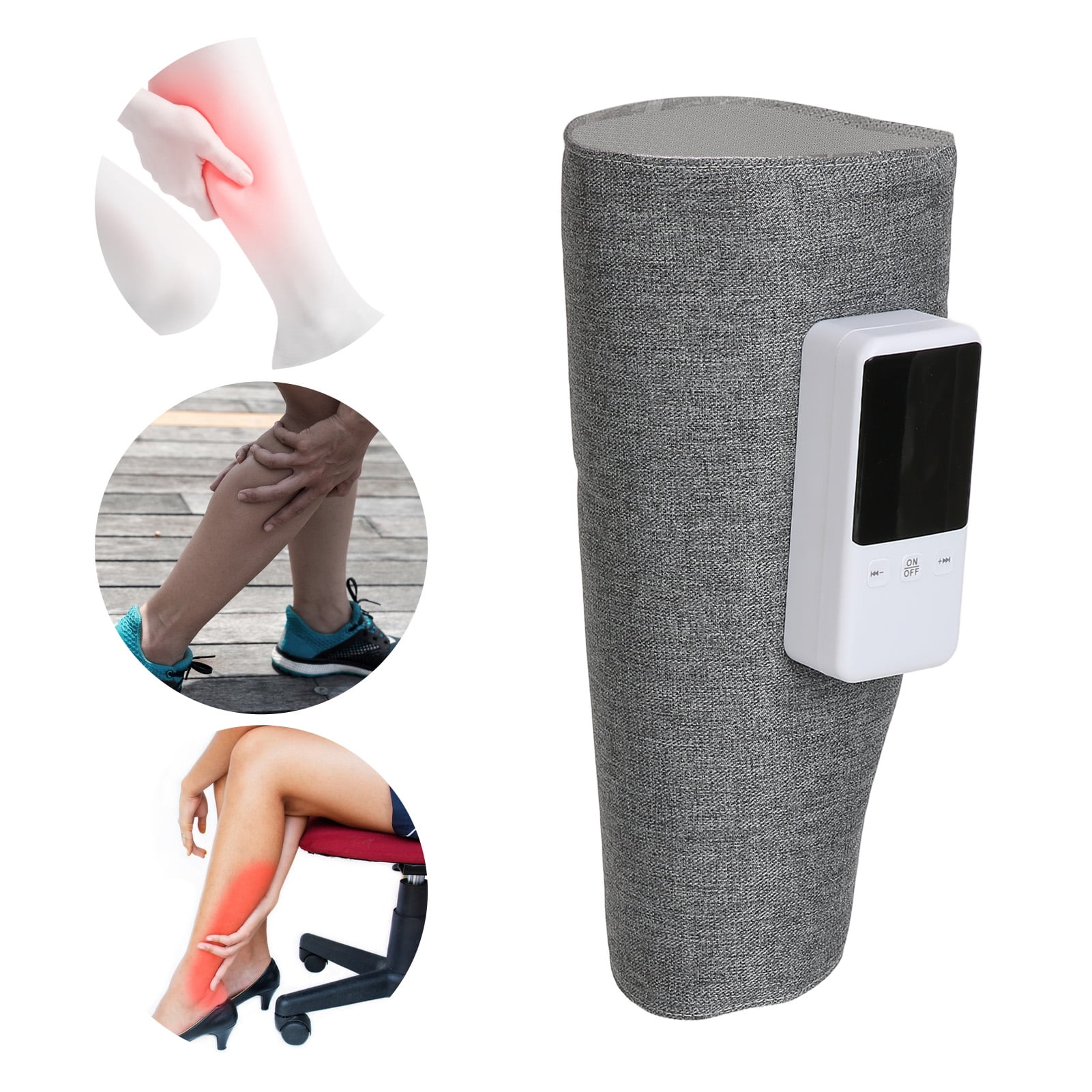 OTVIAP Calf Massager Machine, Air Pressure Leg Massager USB Charging All Inclusive LED Display Heated Leg Massager with 5 Levels Massage for Pain Relief