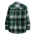 thumbnail image 3 of Mens Casual Button Down Shirts Fashion Fashion Color Block Lapel Sanding Plaid Print Long Sleeve Jacket Top Activewear, 3 of 7