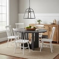 thumbnail image 3 of GOMYHOME 47" Round Dining Table with Pedestal Base, Modern Wood Kitchen Table, Dark Charcoal, 3 of 9