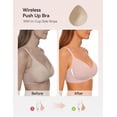 thumbnail image 3 of LUCKMEEY Women Deep V Plunge Seamless Wireless Support Convertible Bralette, 3 of 6