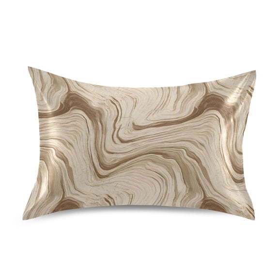 Ryvnso Satin Pillowcase Wood Pattern Pillow Cases Standard Size 26x20in