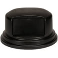 thumbnail image 3 of Carlisle Sanitary Maintenance B642224 44 & 55 gal Bronco Round Trash Can Dome Lid with Hinged Door - Black, 3 of 7