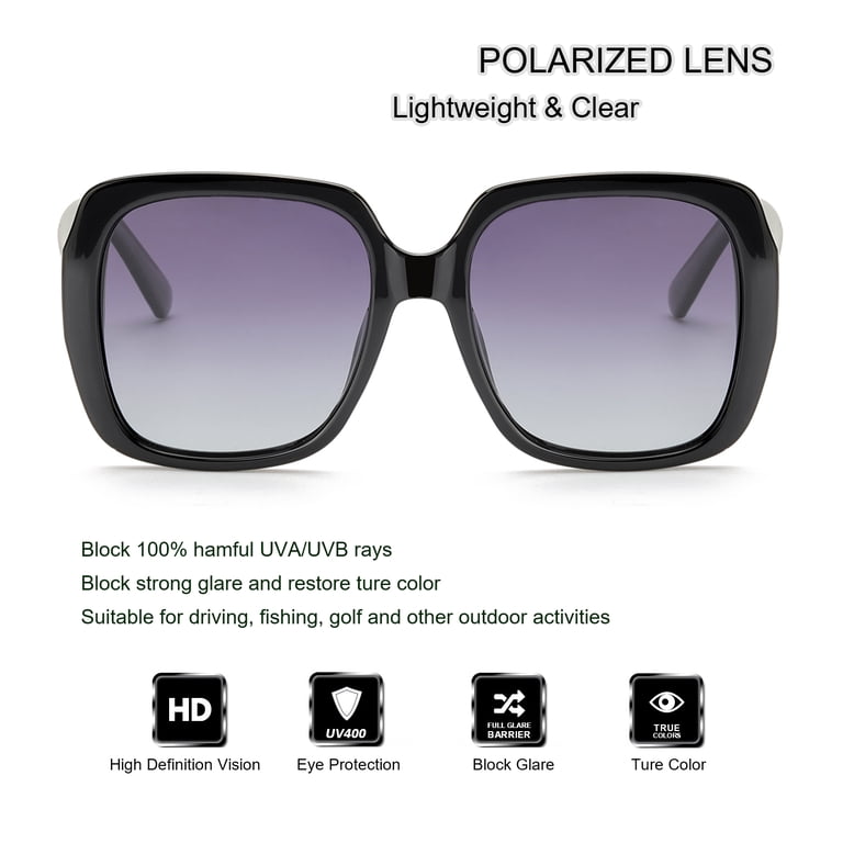 LVIOE Oversized Square Suglasses for Women Polarized  display picture 1