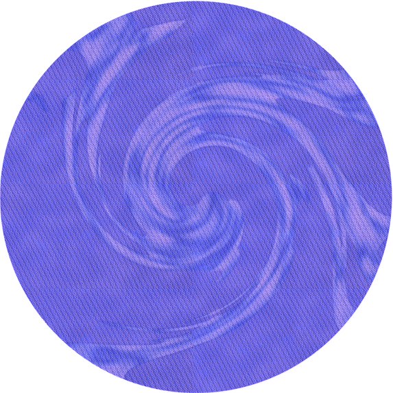 Ahgly Company Machine Washable Indoor Round Transitional Light Slate Blue Area Rugs, 8' Round