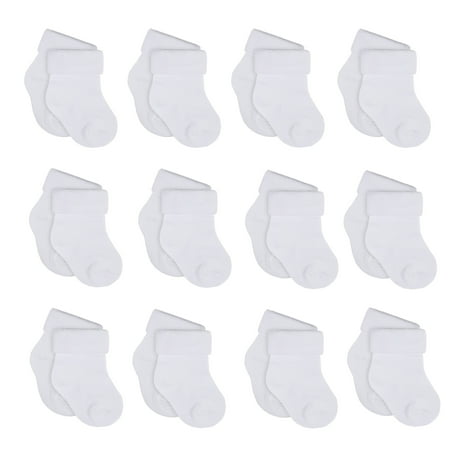 Gerber Baby Gender Neutral Jersey Wiggle Proof Socks, 12 Pack, 0-6 Months - 5T