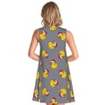 thumbnail image 2 of Bixox Christmas hat duck Print Women's Sleeveless A-Line Dress with Pockets, Casual Knee-Length Tank Dress for Summer-Large, 2 of 7