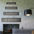 thumbnail image 2 of USS DECATUR DDG 31 Vintage Plastic Street Sign us navy ship veteran sailor gift | Indoor/Outdoor | 24" Wide, 2 of 4