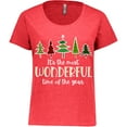 thumbnail image 3 of Inktastic Its the Most Wonderful Time of the Year Christmas Trees Women's Plus Size T-Shirt, 3 of 5