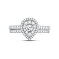 thumbnail image 2 of FB Jewels 14kt White Gold Womens Round Diamond Bridal Wedding Engagement Ring Band Set 3/4 Cttw, 2 of 4