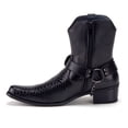 thumbnail image 4 of Jazame Men's Western Ankle High Cowboy Riding Moto Dress Boots, Black, 8.5, 4 of 5