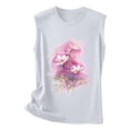 thumbnail image 4 of Débardeurs pour Femmes Col Rond Coupe Ample Basique Imprimé Blouse Décontractée Été Sans Manches Tunique d'Entraînement, 4 of 5