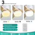 thumbnail image 7 of Sofucor 52" Flush Mount Cool Ceiling Fans with Dimmable Light and Remote Control, 3 Light Brown Blades, 7 of 7