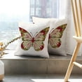 thumbnail image 6 of LALILO Throw Pillow Covers Butterfly With Ornaments Roses Flowers Cushion Cover 18" x 18", 2 Pack, 6 of 6