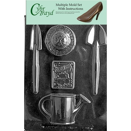 

Gardening Kit Chocolate Candy Mold with Exclusive Cybrtrayd Copyrighted Molding Instructions Pack of 6