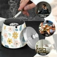 thumbnail image 4 of Yayeee Ashtray with Lid for Cigarette Smokeless Stainless Steel Home Ash Holder, Cute Floral, 4 of 7