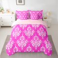 thumbnail image 2 of Manfei Western Damask Print Bedding Comforter Set 7pcs for Adult, Vintage Flower Floral Queen Bedding Sets, Bohemian Mandala Reversible Queen Sheet Sets, Ultra Soft Home Decor, 2 of 7