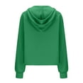 thumbnail image 5 of Scyoekwg Graphic Sweatshirts for Women Dressy Blouse Loose Lightweight Comfy Long Sleeve Tops Solid Color Stand Collar Sweatshirt Casual Pullover Clearance (Green,XXL), 5 of 5