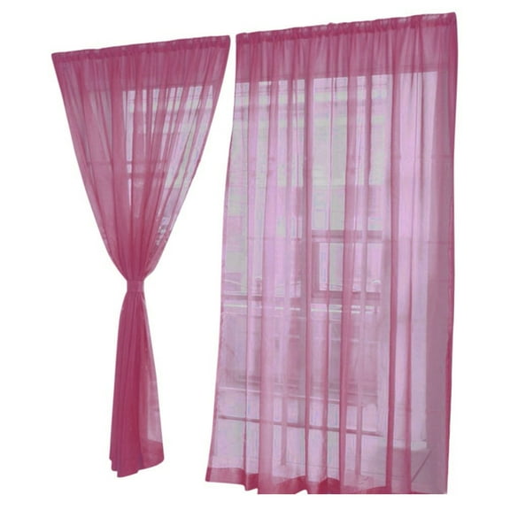 FNGZ Light Filtering Curtains,Living Room Curtains,1 Pcs Pure Color Tulle Door Window Curtain Drape Panel Sheer Scarf ,Sheer Curtains