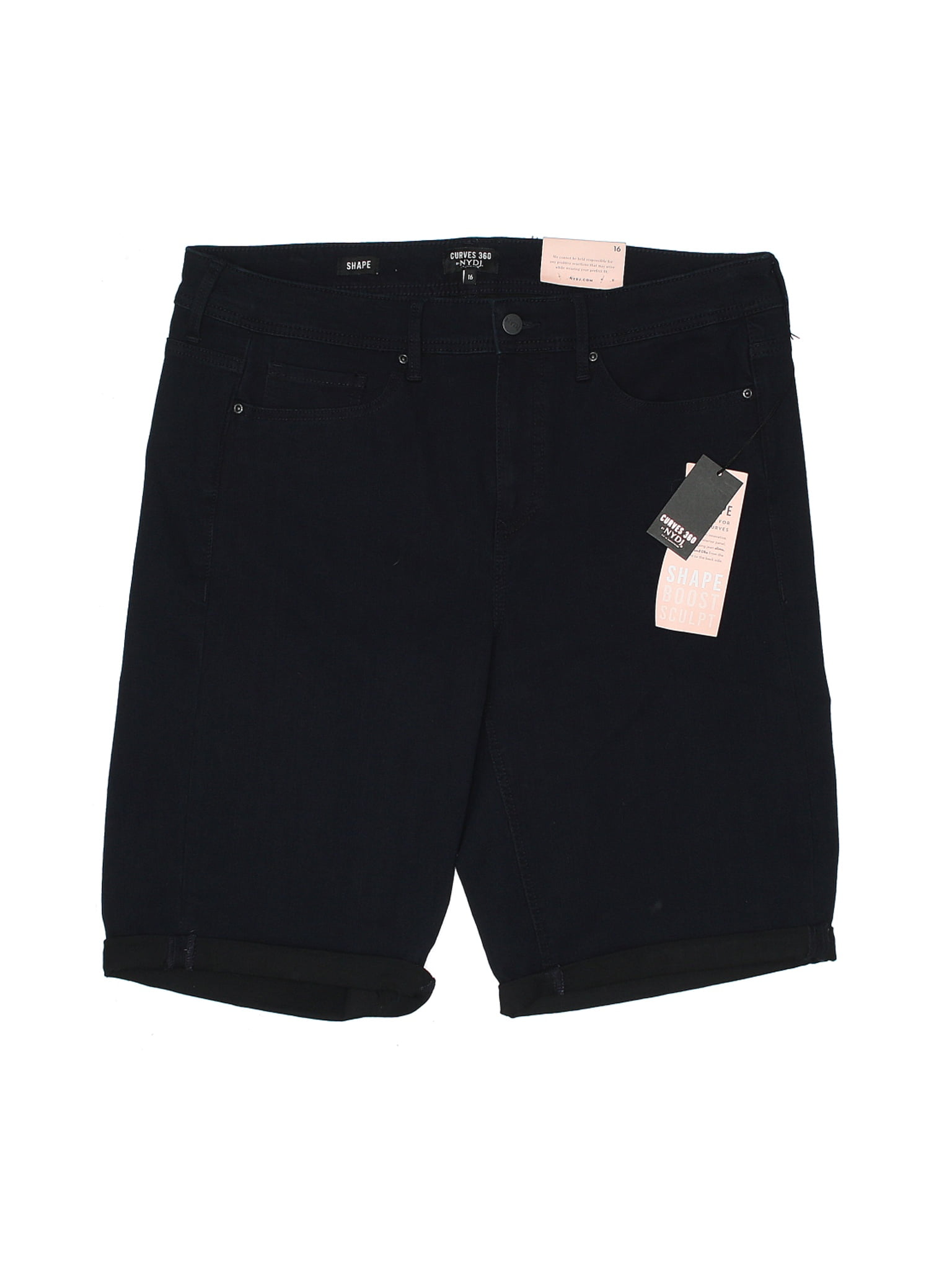 black denim shorts size 16