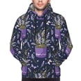 thumbnail image 2 of Bingfone Lavender Flowers Men's Drawstring Hoodie Long Sleeve Pocket Sweatshirts-3X-Large, 2 of 6