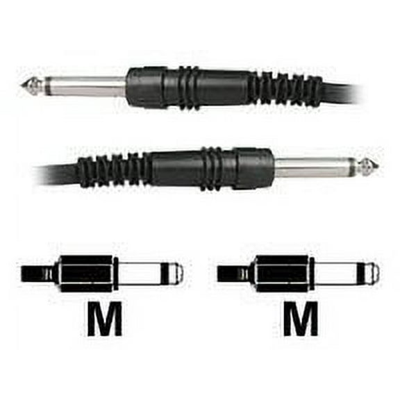 Hosa Technology 1' 1/4" Male Phone to 1/4" Male Phone Audio Interconnect Cable