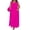 Hot Pink, variant on V-Neck Summer Casual Beach Dresses for Women 2026 Vacation Women's Sleeveless Sundress with Split XL-6XL