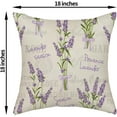 thumbnail image 6 of Spring Flower Pillow Covers 18x18 Purple Floral Farmhouse Decor Throw Pillows Case for Couch Lavender Seasonal Pillowcase Outdoor Decorative Cushion Case for Sofa Bed Decorations Set of 2, 6 of 6