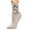 Khaki, variant on DQRPSEETB Women Casual Cotton Pattern Lady Socks Tube Comfortable Socks Women No Show Socks,Golf Socks Black