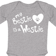 thumbnail image 4 of Inktastic Bestie Westie Boys or Girls Long Sleeve Baby Bodysuit, 4 of 5
