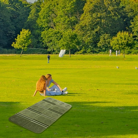 COFEST Portable Outdoor Seat Cushion for Picnics, Foldable Single Park Seat Cushion, Lightweight Red Camping Cushion, Compact Travel Seat Pad with Carry Strap. Green