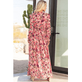 thumbnail image 3 of Womens Floral Maxi Dress Casual Deep V Neck Long Sleeve Long Evening Dress Cocktail Party Wedding Dresses, 3 of 4