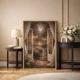 thumbnail image 2 of Framed Canvas Print Night Garden Wall Art Dark Academia Decorative for Living Room Bedroom - 16"x24" NATURAL, 2 of 8