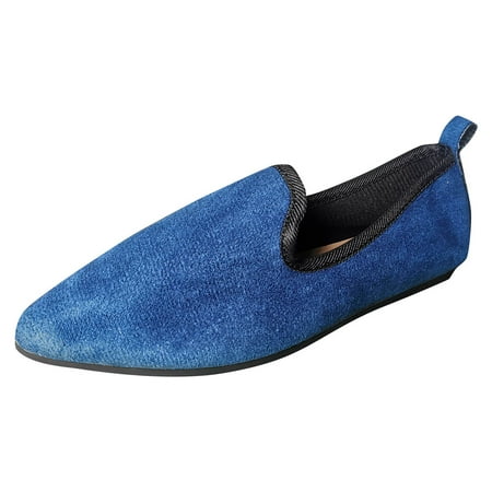 QYZEU Work Sneakers for Women Women s Business Casual Shoes Women Casual Shoes Fashionable New Pattern Simple Solid Color Comfortable Lightweight Shoes Blue 38