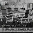 thumbnail image 4 of Hanover Brigantine 9-Piece Dining Set with an XL Cast-Top Dining Table and 8 Sling-back Dining Chairs, 4 of 19