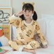 thumbnail image 1 of Conjunto de Pijama de franela para niños y niñas, bonito conjunto de invierno con dibujos animados, ropa cálida para el hogar y Navidad, 1 of 4