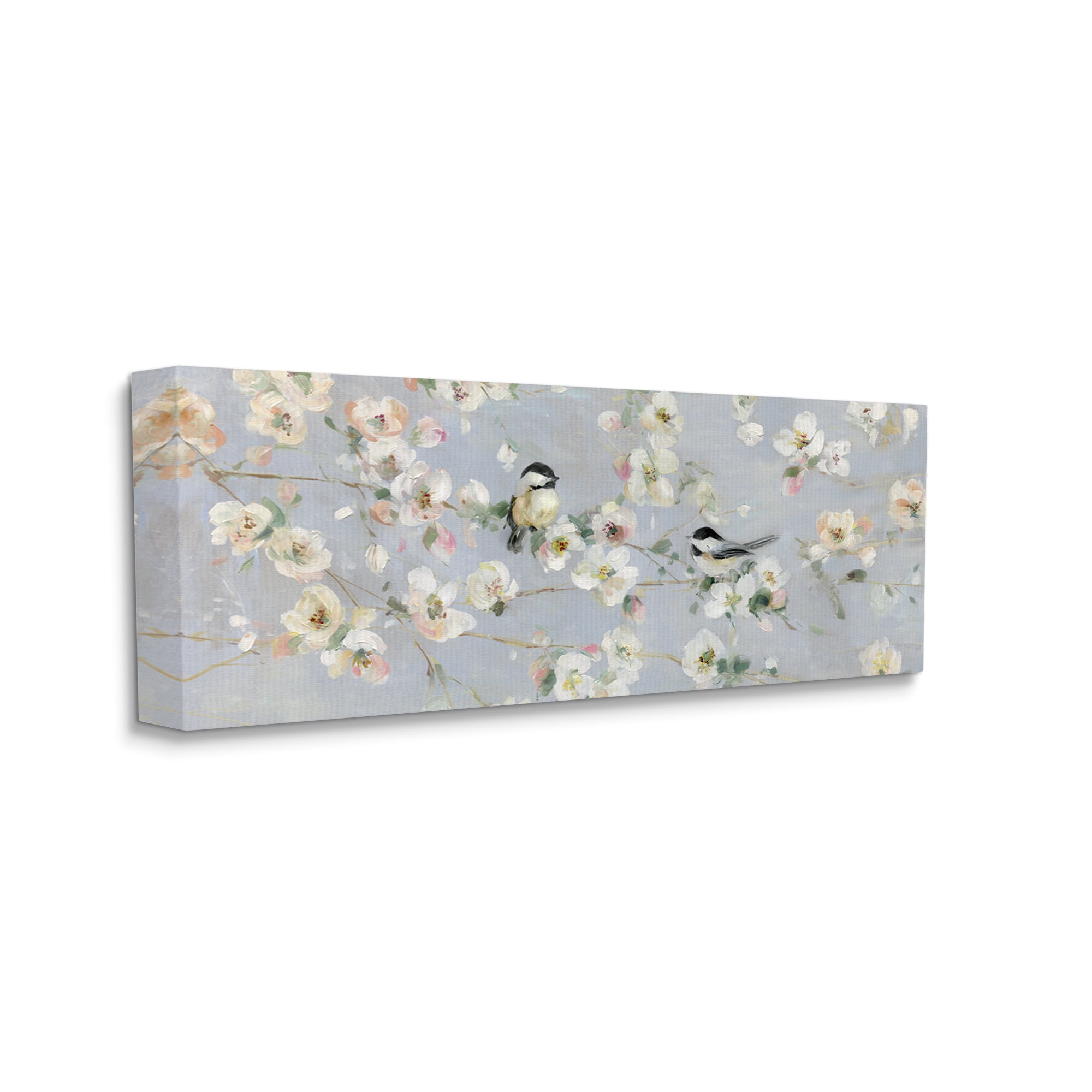 Stupell Industries Delicate Little Birds Between Cherry Blossom Branches Painting Gallery Wrapped Canvas Print Wall Art, Design by Sally Swatland