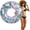 Pink Green Leaves, variant on HEY! SPLASH Pool Tubes for Adult, 42 Inch Large Floats Tube Rafts with Handles, Inflatable Swimming Ring Lounge, Hawaii Fun Swim Floaties River Pool Beach Lake Party,Colorful Pink Ripple