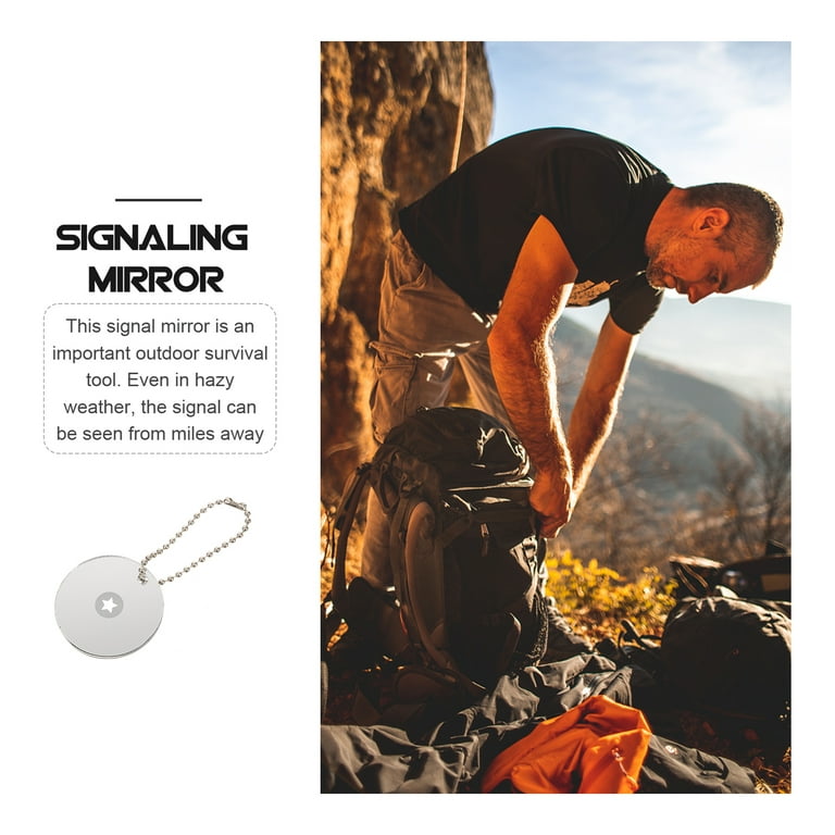 Multifunctional Outdoor Survival Mirror Practical Emergency Survival Signal  Kit