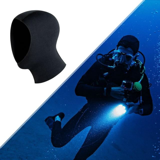 Gorro de buceo, gorro de buceo, protector de cabeza, capucha de neopreno, traje de neopreno térmico para surf, playa, vela, natación y pesca 3 mm para 53 a 58 cm
