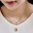 thumbnail image 5 of JeenMata X-Shaped Round Cut Lab Grown Diamond Pendant Necklace in 18K White Gold Plating for Women, 5 of 10