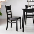 thumbnail image 7 of Livinia Aslan 29.5" Square Wooden Dining Table (Black), 7 of 7