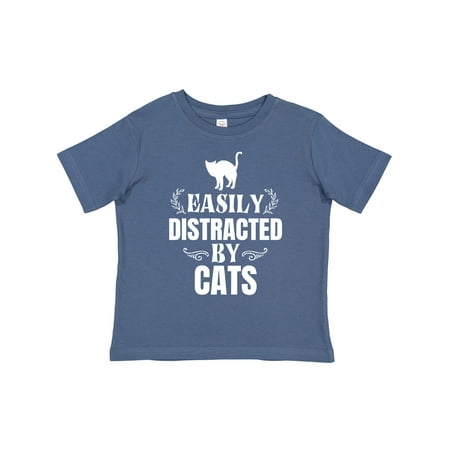 

Inktastic Easily Distracted by Cats Gift Toddler Boy or Toddler Girl T-Shirt