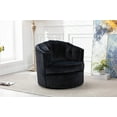 thumbnail image 2 of LUXMOD Modern Akili Swivel Accent Chair Barrel Chair for Home Living Room Modern Leisure Chair Black, 2 of 6