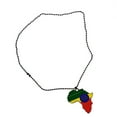 thumbnail image 2 of Ethiopia Flag Pendant Necklace African Map Chain by Dupsie's, 2 of 3